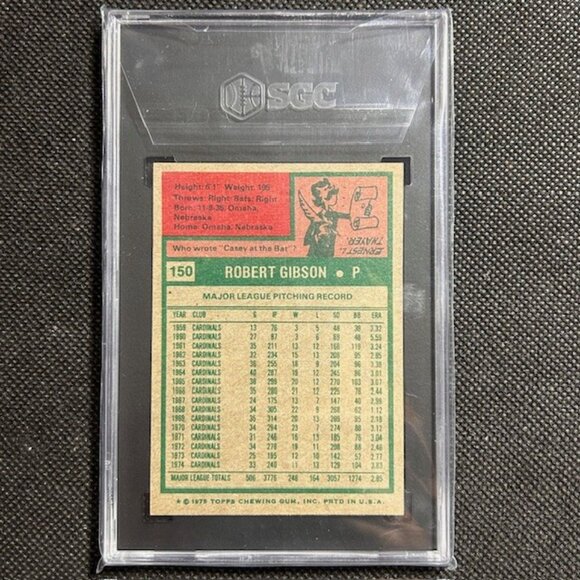 1975 Topps Set-Break #150 Bob Gibson SGC 6 EX NM Cardinals HOF - Picture 2 of 2